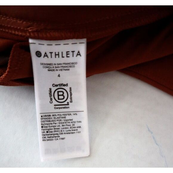 Athleta 658452-00 Women's Sz 4 Rust Brown Endless Pleated Skort - Picture 4 of 11